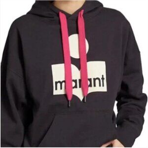 Isabel Marant Étoile Mansel Drawstring Logo Hoodie Size 36 (US Size 4)